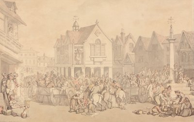 Newbury Market Place, Berkshire by Thomas Rowlandson